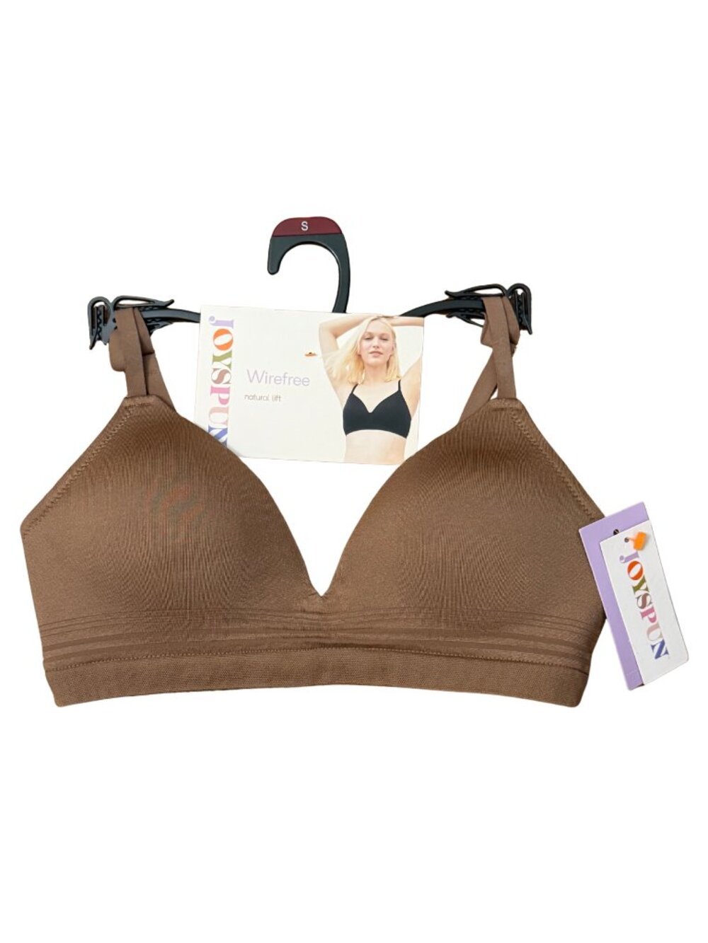Joyspun Seamless Light Lift Wireless Bra in Moroccan Brown Size S NWT